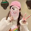 For iPhone 15 Silicone Case Cute Pig Slipper Design Shockproof Phone Back Cover