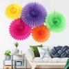 Backdrops Birthday Party Wedding Flower Paper Cut-Out Honeycomb Pinwheels Paper Fans Tissue