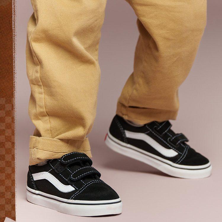Vans Кеды Ward Low top Детские для скейтбординга Черно-белые Дети Возраст 3 7 Лет VN000VHE6BT