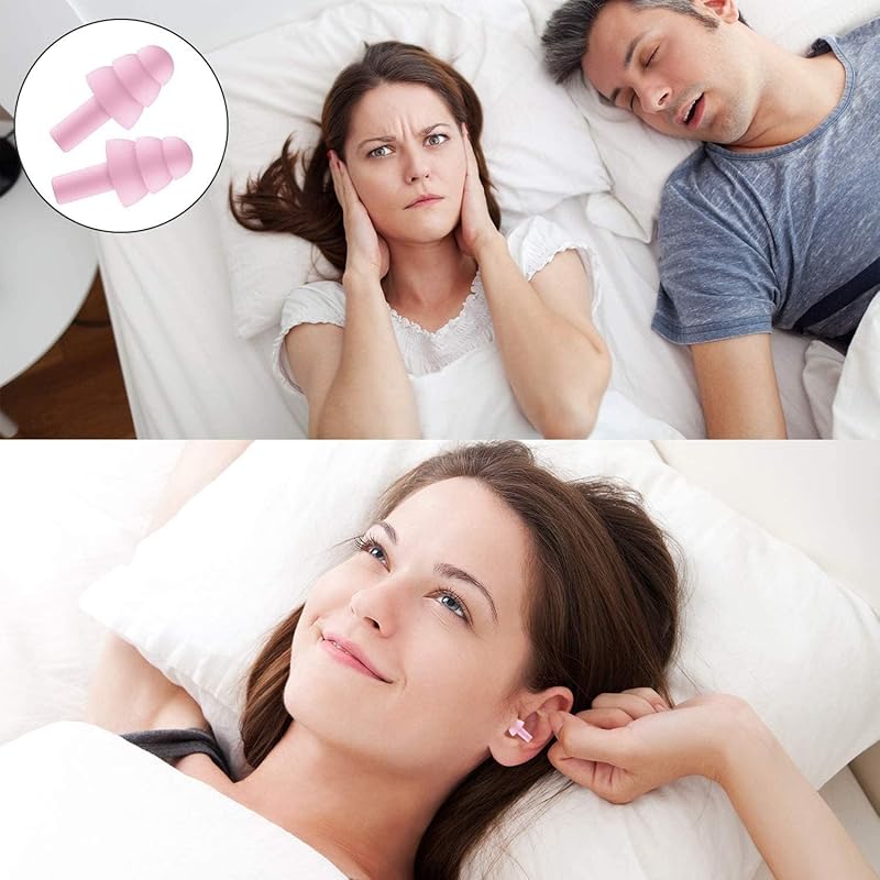 Ear Plugs Completely Soundproof Earplugs for Sleeping 4 Pairs of Swimming Silicone Soft Soundproof Washable Reusable Ear Plugs