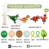 45pcs Jungle Dinosaur Party Balloons Set Mini Dinosaur Balloon Cream White Number Ballon Kids 1 2 3 4 5Year Birthday Party Decor