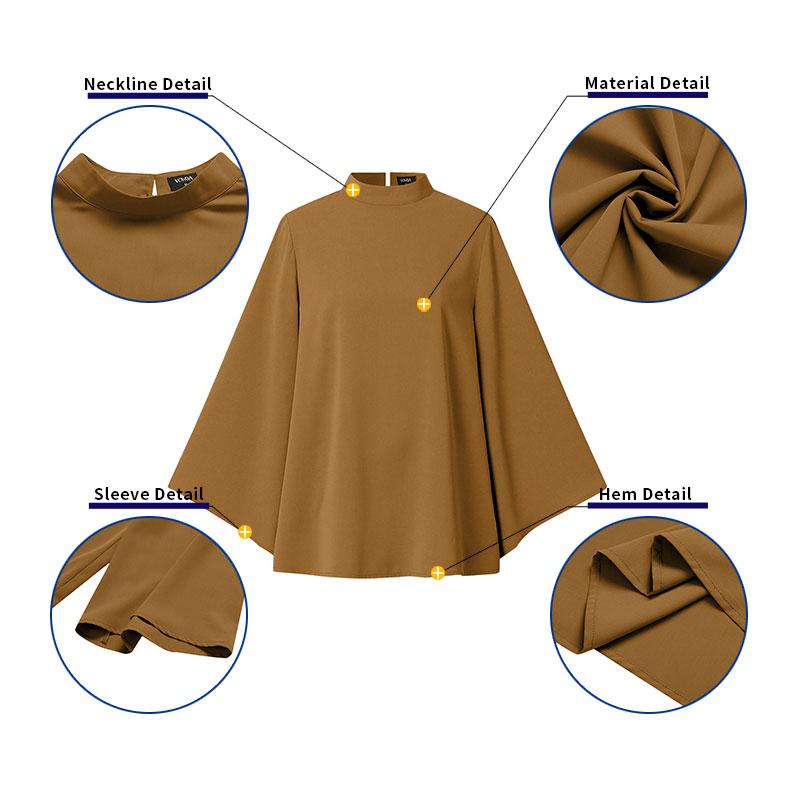 VONDA Весенняя женская блузка с рукавами 3/4, однотонные топы