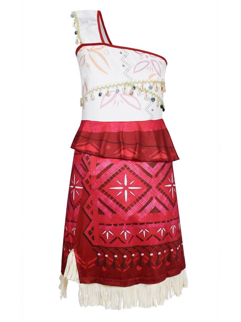 Платье в стиле Мауи из мультфильма «Моана 2» для девочек - Идеально для Хэллоуина или выступлений