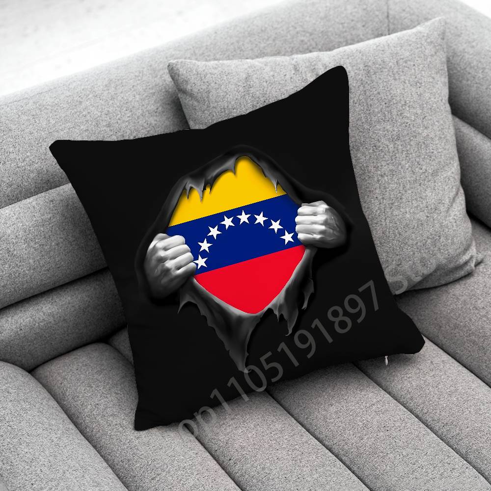 Venezuela Passport Flag Logo Throw Pillow Case For 55x55cm 40x40cm 45x45cm 50x50cm 30x30cm Square Office Pillowship Cover
