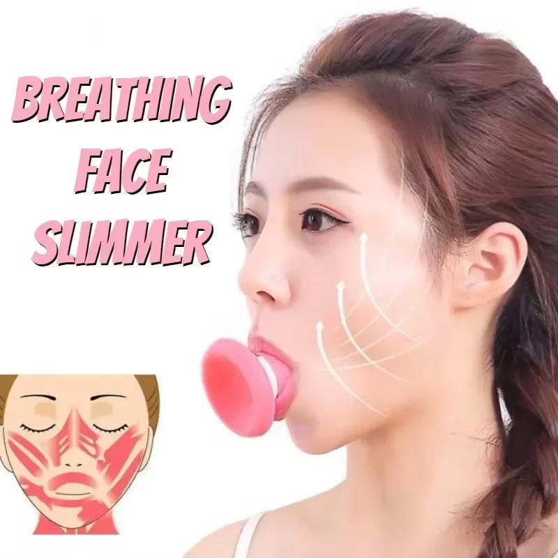 Silicone V Face Facial Lifter Slimming Face Lifter Double Thin Wrinkle Removal Blow Breath Exerciser Masseter Muscle Line Tools