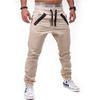New Men'S Casual And Fashionable Drawstring Elastic Sports Overalls With Double Zippers And Open Crotch Pants