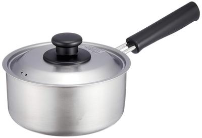 Ковш Pearl Metal, 16 см, с крышкой, подходит для индукционных плит, нержавеющая сталь, сделано в Японии, серебристый, HB-1882