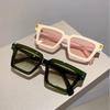Классические Панк Розовые Квадратные Солнцезащитные Очки Женские Для Мужчин Дизайнерский Бренд Люкс Тренд Солнцезащитные Очки Модные Винтажные Хип-Хоп Водительские Очки
