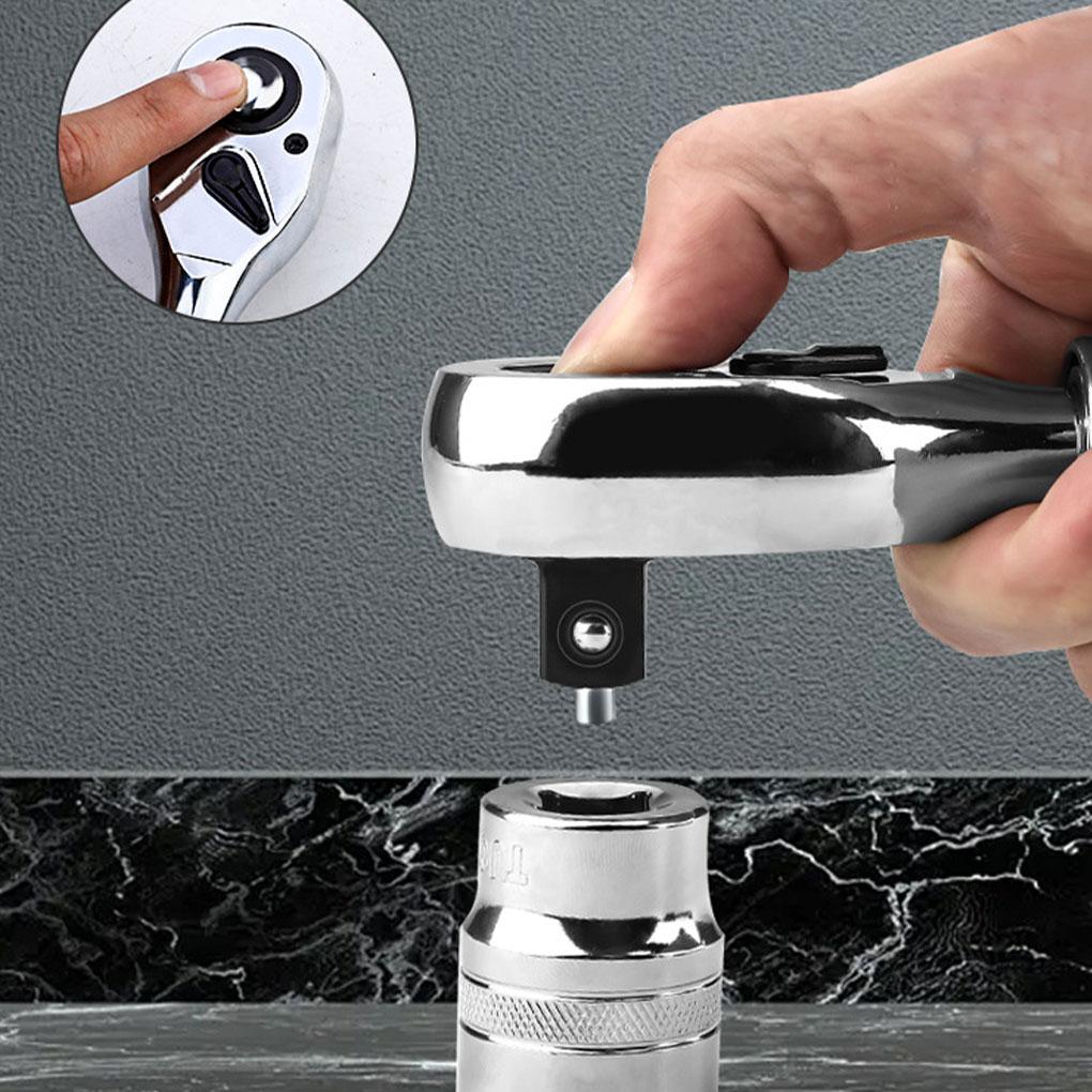 Телескопический ключ из высокоуглеродистой стали, поворотный и расширяющийся, с быстросъемной автомобильной ремонтной головкой на 72 зуба