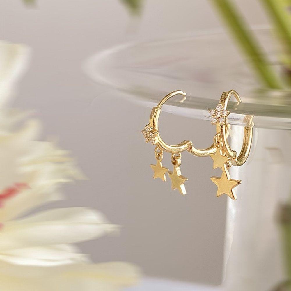 Women Jewelry Hoop Earrings Korean Style Earring Star Drop Earrings Pendant Earring Women Earring