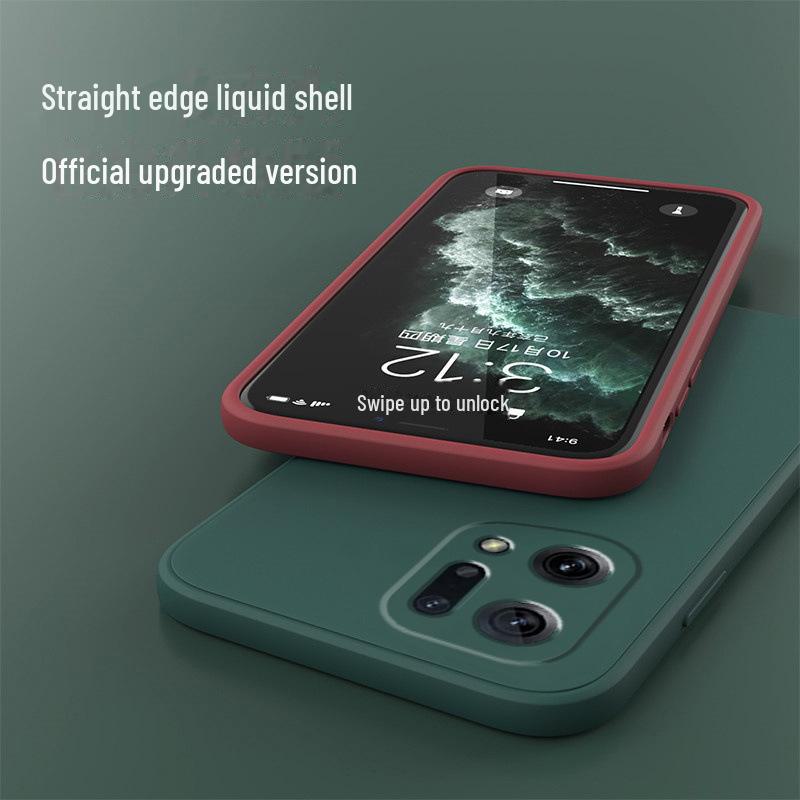 Чехол из жидкого силикона для Oppo Find X5 Pro — мягкая оболочка для защиты мобильного телефона