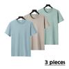 Zirunking 2023 Summer New 100% Cotton 3PCS Solid T Shirt Unisex Causal O-neck Basic T-shirt Male/Female High Quality Classical Tops HUIPA1-3PCS