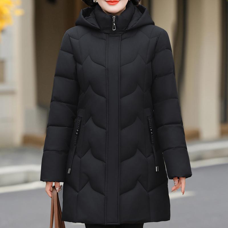 Plus Size XL-6XL Middle Age Women's Winter Jackets New In Coats Elegant Loose Thick Warm Long Parkas Female Outerwears