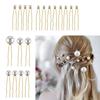 Pearl Decor U-Shaped Hair Pins Alloy Vintage Hair Sticks Chinese Hair Pin Hairstyle Chignon for Girls Alloy Hairpin