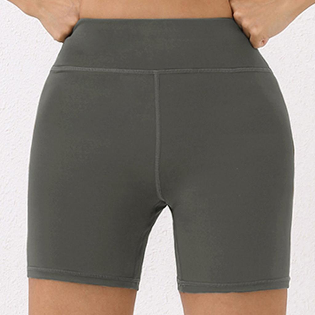 Женские бесшовные шорты для йоги с задним карманом, подтягивающие ягодицы и рюши, велосипедные колготки для тренировок, шорты для спортзала