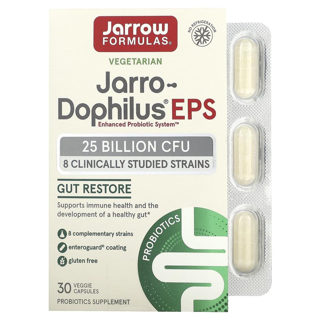Jarrow Formulas Jarro-Dophilus EPS, 25 Billion, 30 Veggie Capsules