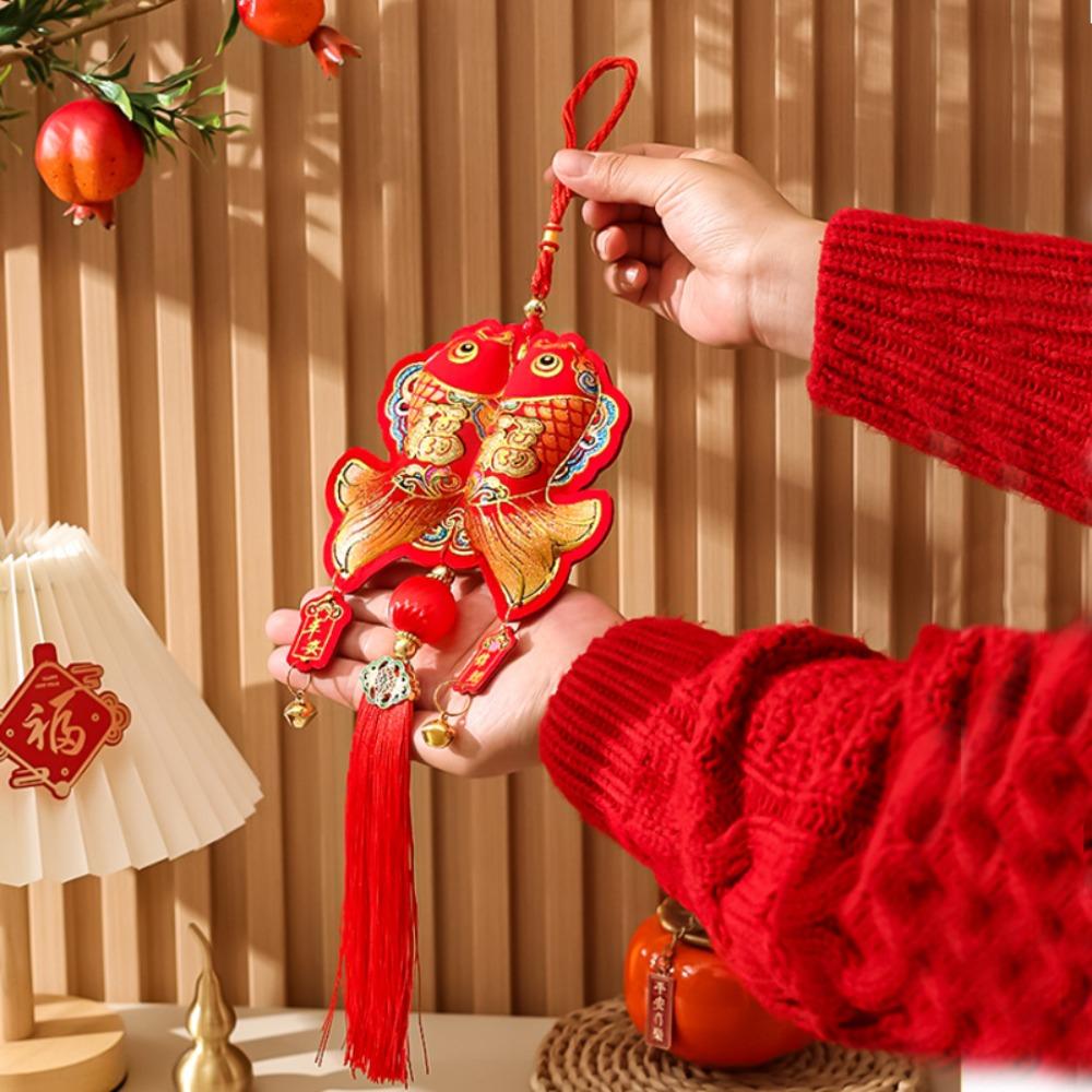 Small Lantern Lucky Bag Pendant Hanging Spring Festival Ornament New Year Fish Pendant  Home Decor