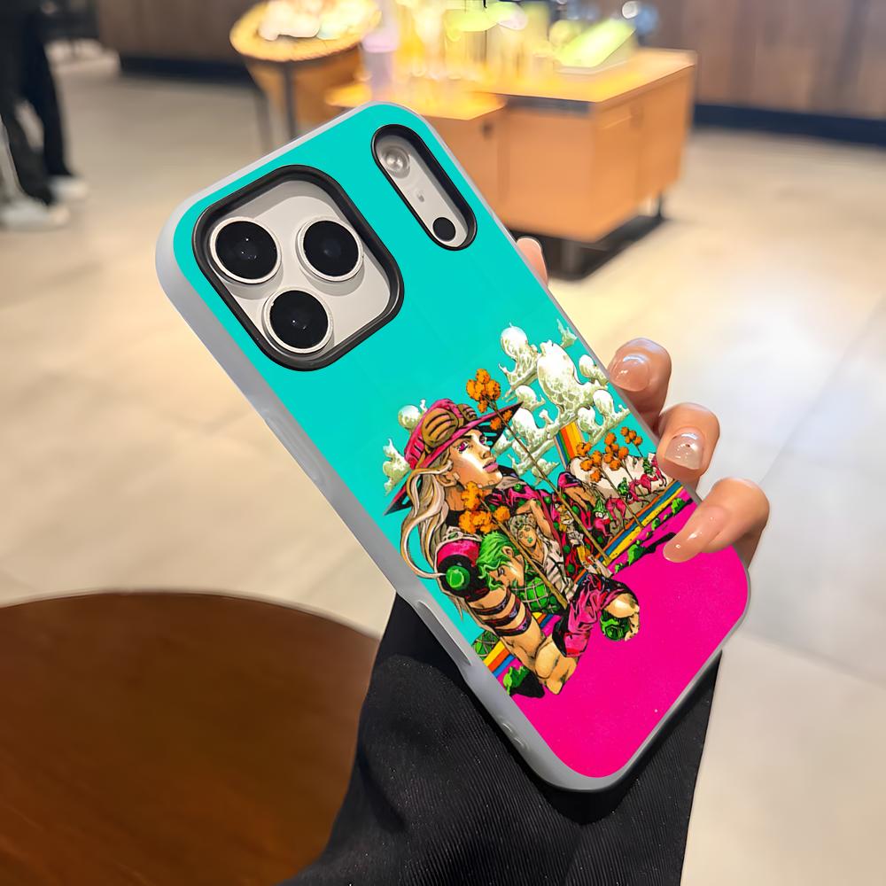 Чехол для телефона JoJo's Bizarre Adventure Для iPhone 17 Air 16 E 15 14 Plus 13 12 11 Pro Max Желейный 2-в-1 Защитный чехол