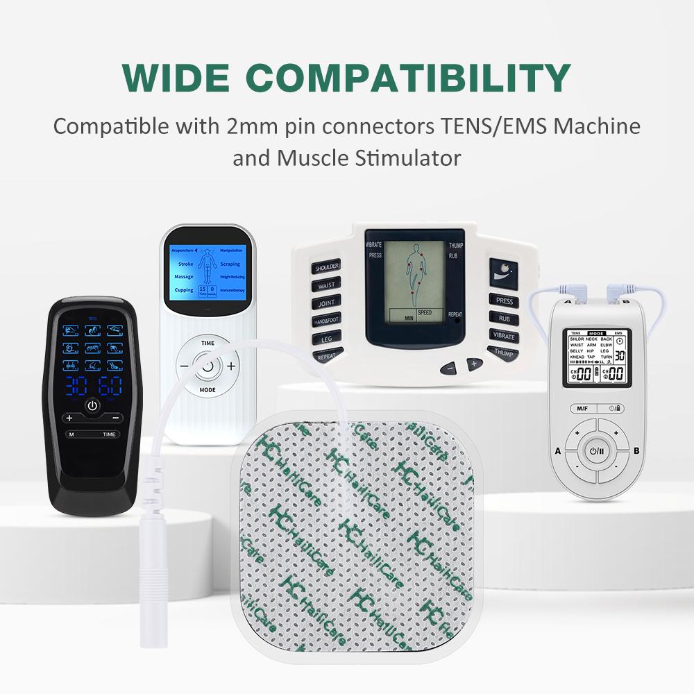 4x4cm/5x5cm TENS UNIT Raplacement Pads EMS Muscle Stimulator Electrode Pads 2.0mm Non Woven Fabric Massage Sticker Reusable Pads
