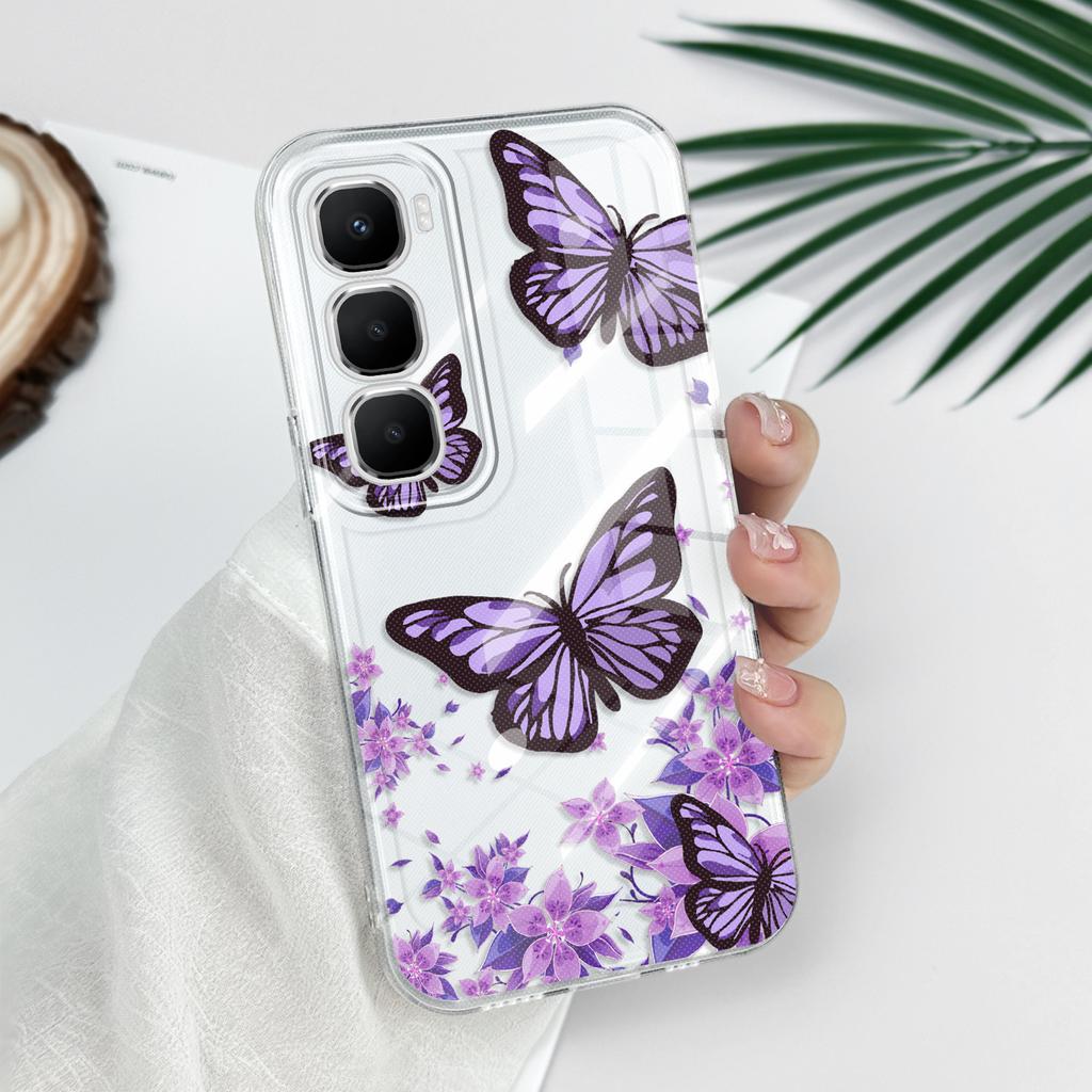 Sky Butterfly Transparent Phone Case For Infinix Note Hot 60 50 40 30 20 10 Play GT Pro Plus Soft TPU Cover