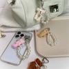 Plush Cell Phone Chain Rabbit Hanging Ornament Kawaii Cute Doll Key Ring  Daily