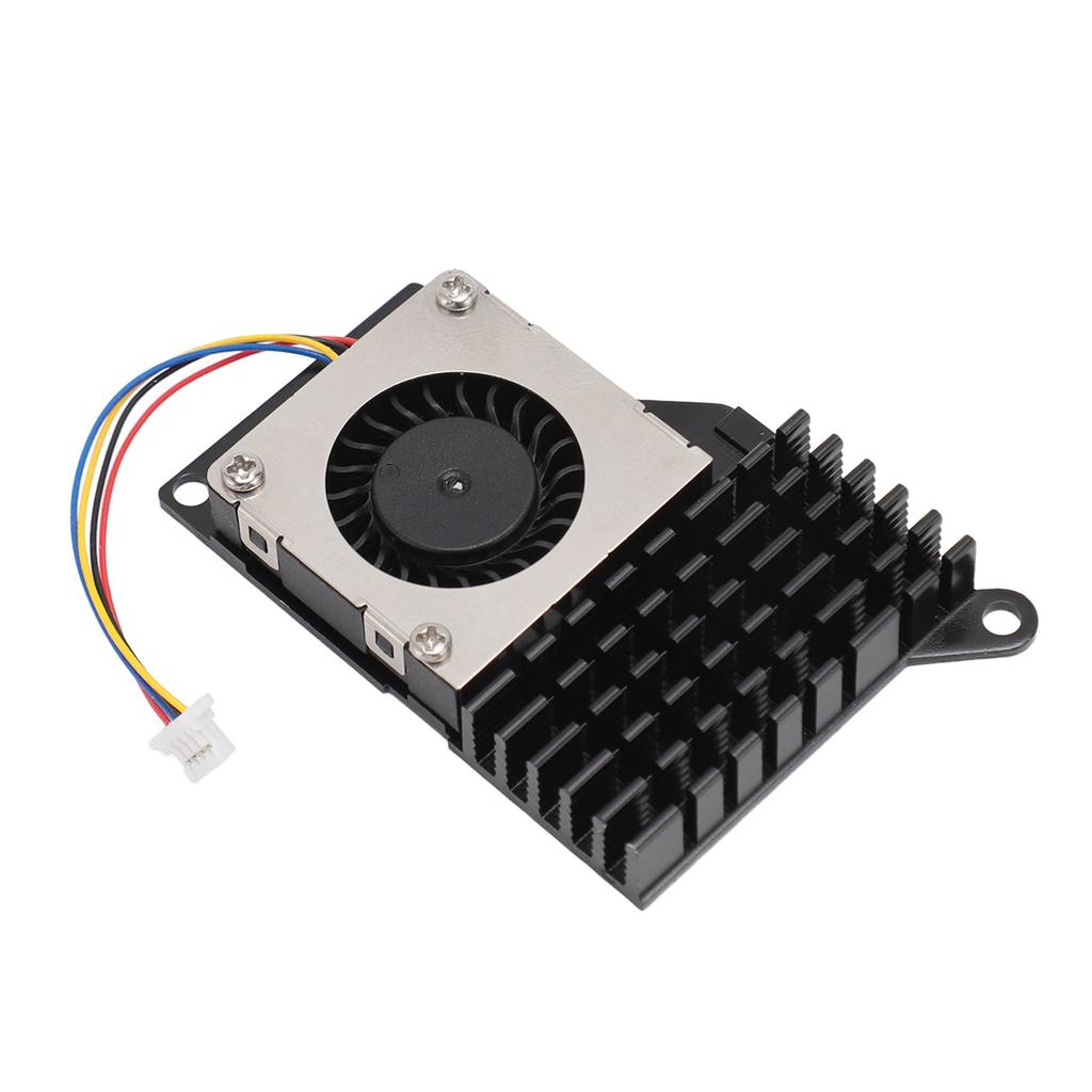 Для RasPi 5 Активный кулер 4-контактный разъем Стабильная работа Алюминиевый сплав Активный охлаждающий вентилятор Черный