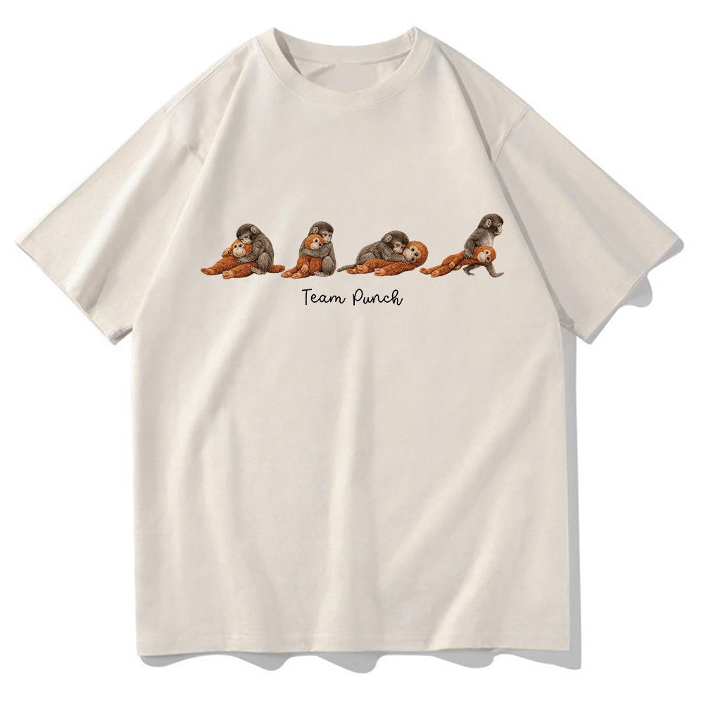 Monkey Punch Baby Monkey T Shirt 2026 WomenUnisex Clothing Cotton Clothes Graphic Tops for Lover Gifts Hight Quality T Shirts