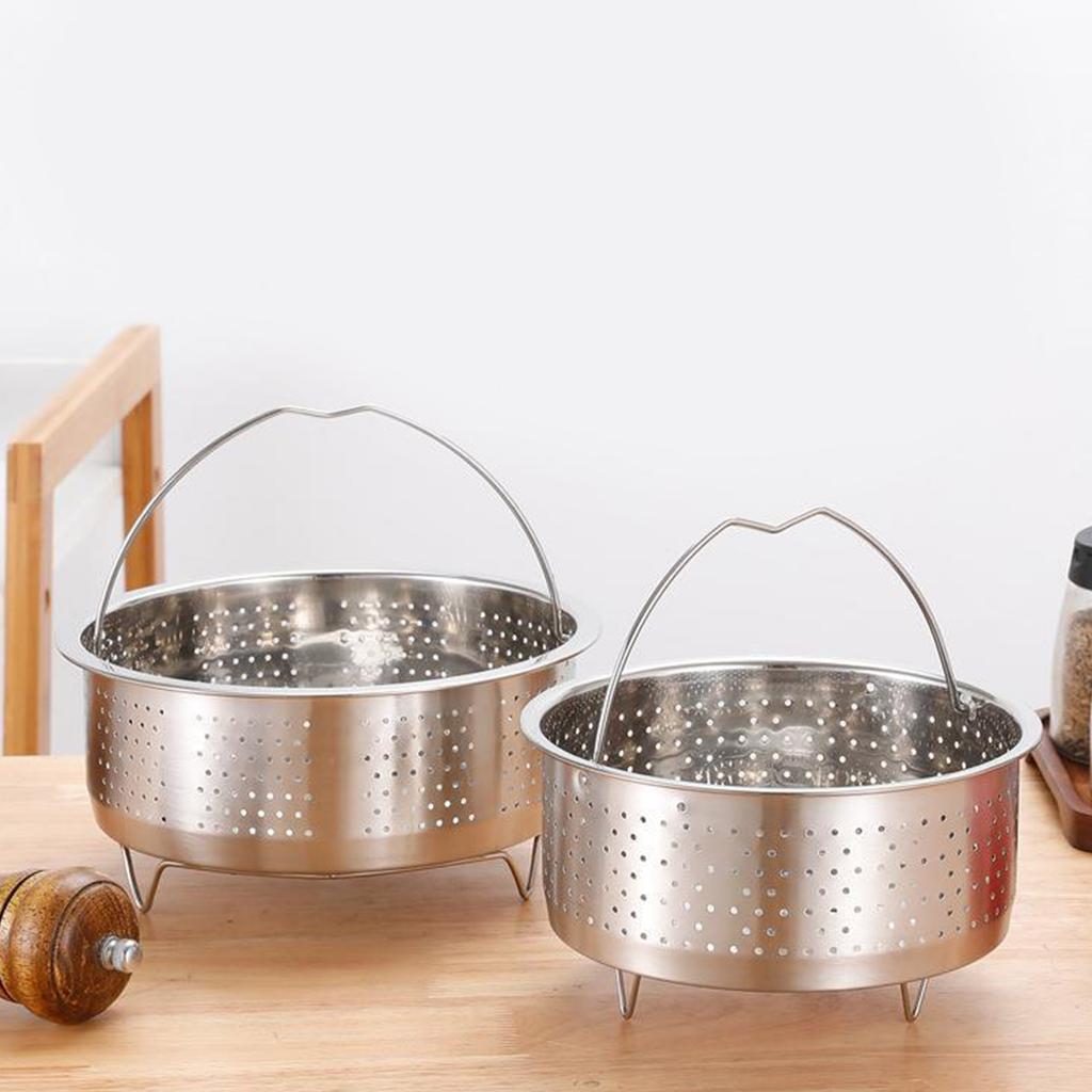 Паровой поддон из нержавеющей стали Корзина для пароварки с ручкой Решетка для пароварки Овощеварка Стойка Enduring