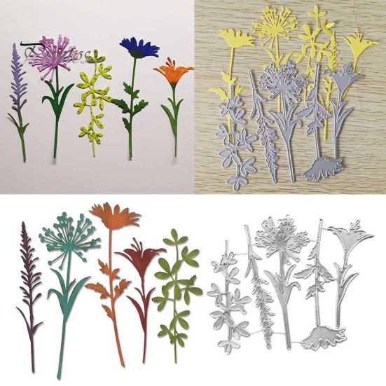 Цветочный лист металлический трафарет DIY скрапбук бумажные карты фото декор трафарет
