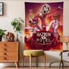Hazbin HHotel Аниме Персонаж Аластор Мультяшный Гобелен Хиппи Цветочные Настенные Ковры Декор Комнаты Общежития Искусство Декор Дома