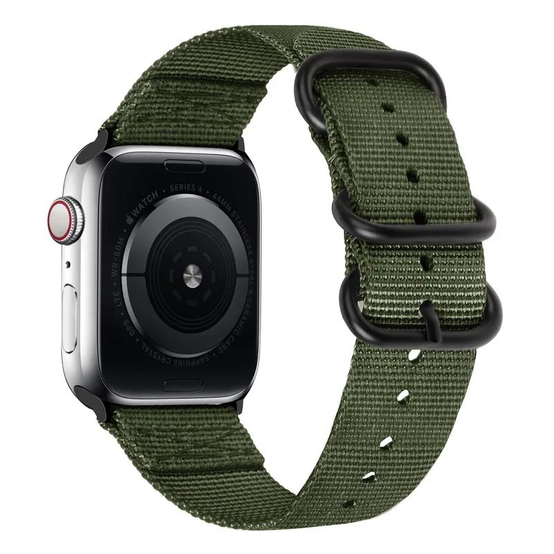 Нейлоновый ремешок для Apple Watch band Ultra 3/2/1 49мм 45мм 44мм 41мм 42мм 46мм Трехкольцевый браслет iWatch 11 10 9 8 7 6 5 4 Correa