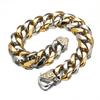 15mm Fashion Men Bracelet Cuban Links & Chains Stainless Steel Bracelet for Bangle Male Accessory