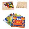 Matching Mosaic Pegboard Toys Mushroom Peg Button Art Toy Early Learning Toys for Children