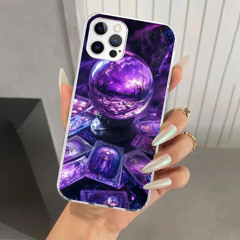 Чехол для телефона с картой Таро "Ведьма" для Iphone 17 Air 16 15 Plus 14 13 Mini 12 11 Pro Max 16E 7 8 SE 2020 Мягкий чехол с принтом 17 Air