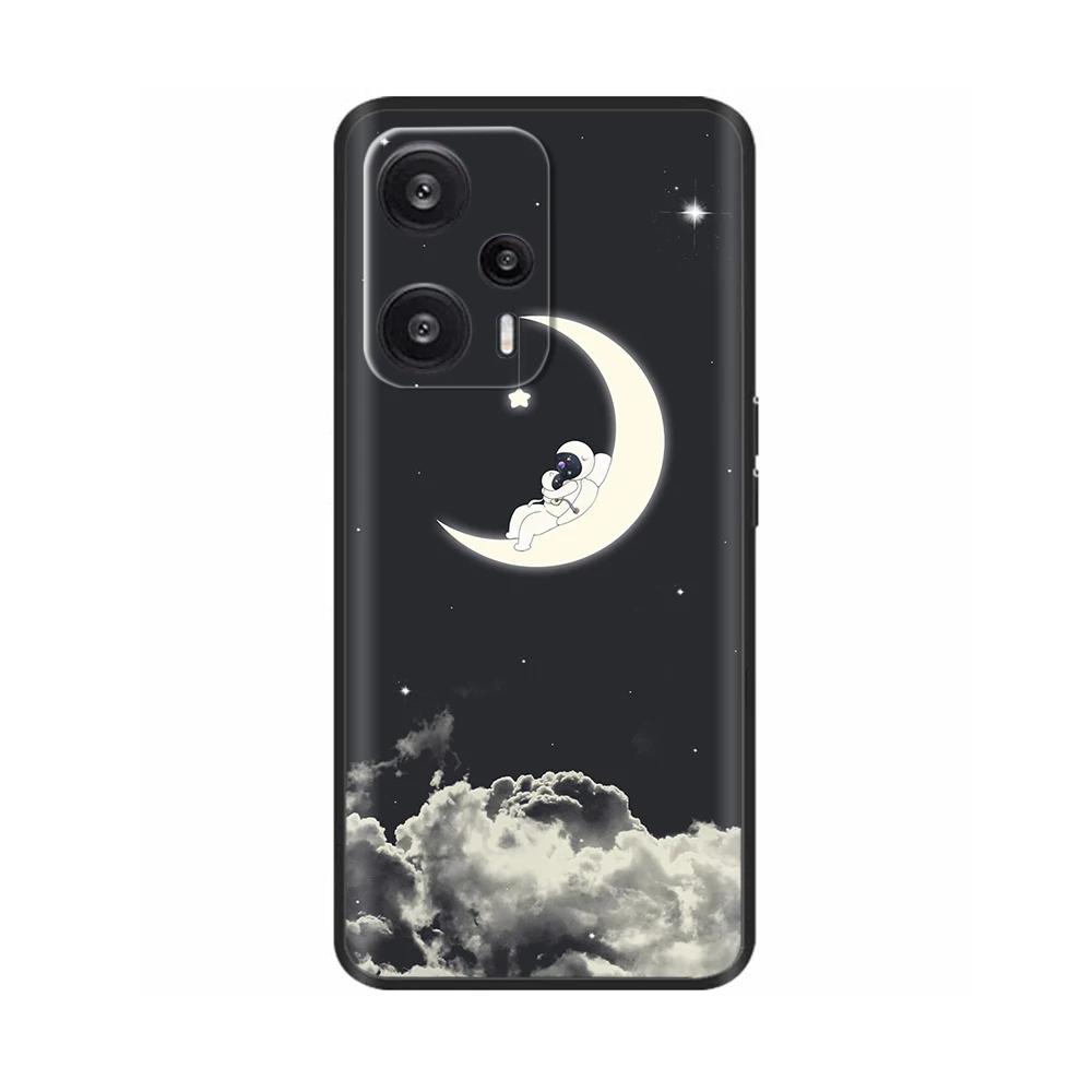 Чехол для Xiaomi Poco F5 Pro Раскрашенный Цветок Задняя Крышка Полная Защита Мягкий Чехол для POCO F5 PocoF5 F5Pro Fundas Чехол для Телефона