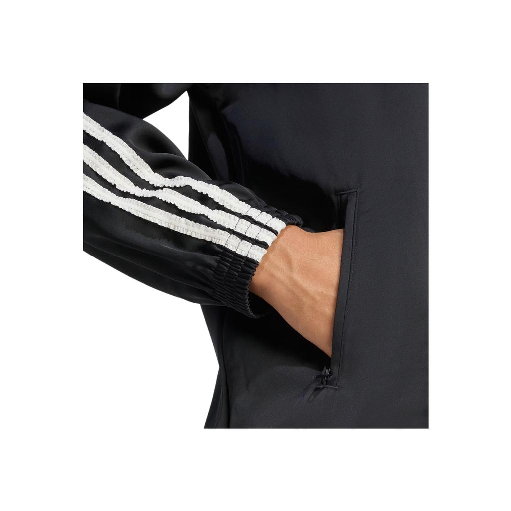 Adidas Оригинальная куртка Firebird свободного кроя с оборками, тремя полосками, спортивным воротником-стойкой и застежкой-молнией, женские куртки KC8810