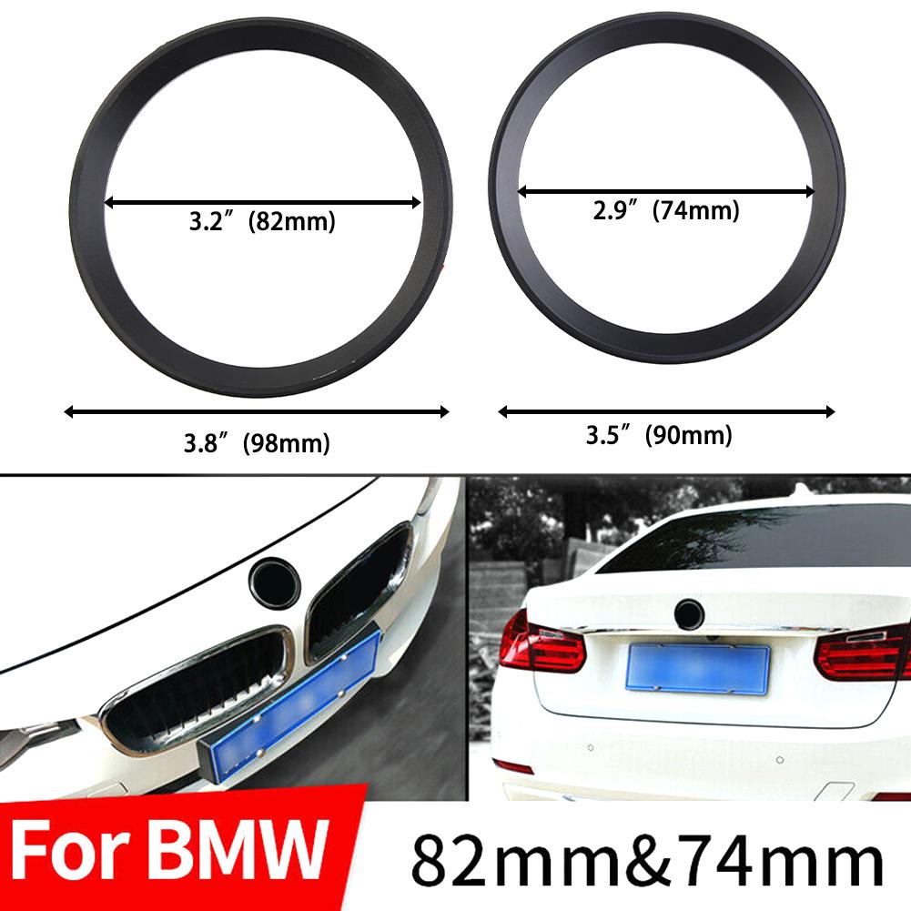2 шт. Логотип окружающего кольца для BMW 3 4 серии 82 мм и 75 мм эмблема передняя задняя черная аксессуары