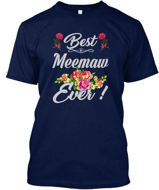 Best Meemaw Ever Flower Vintage T shirt Made in the USA Size S to 5XL
