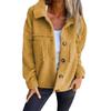 Winter Women Jacket with Double Pockets Thick Fleece Button Closure Cardigan Long Sleeves Warm Windproof Heat Retention Outdoor Coat