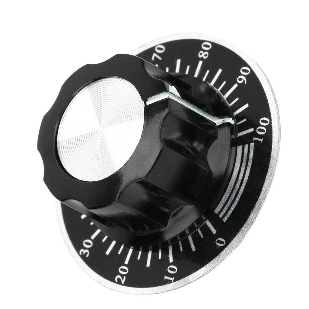 Потенциометр MF A03 с накатанной головкой, регулятор громкости, цифровой циферблат, шкала, пластина