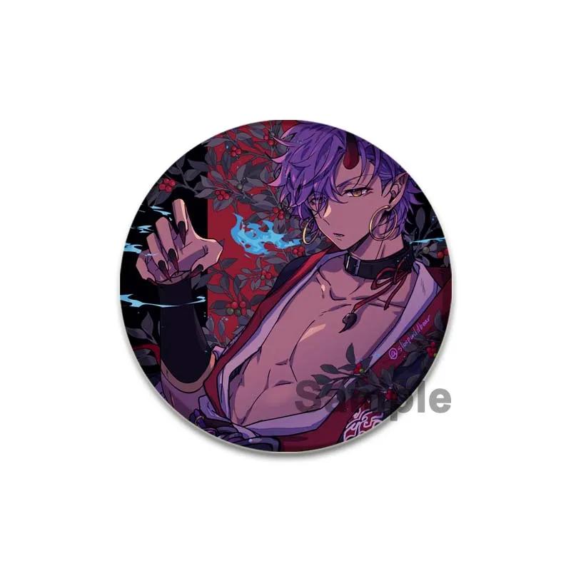 32/44/58mm Ensemble Stars Idol Brooch Round Cartoon Cosplay Badge Adonis Otogari Icons Lapel Pins for Backpack Gift Accessory