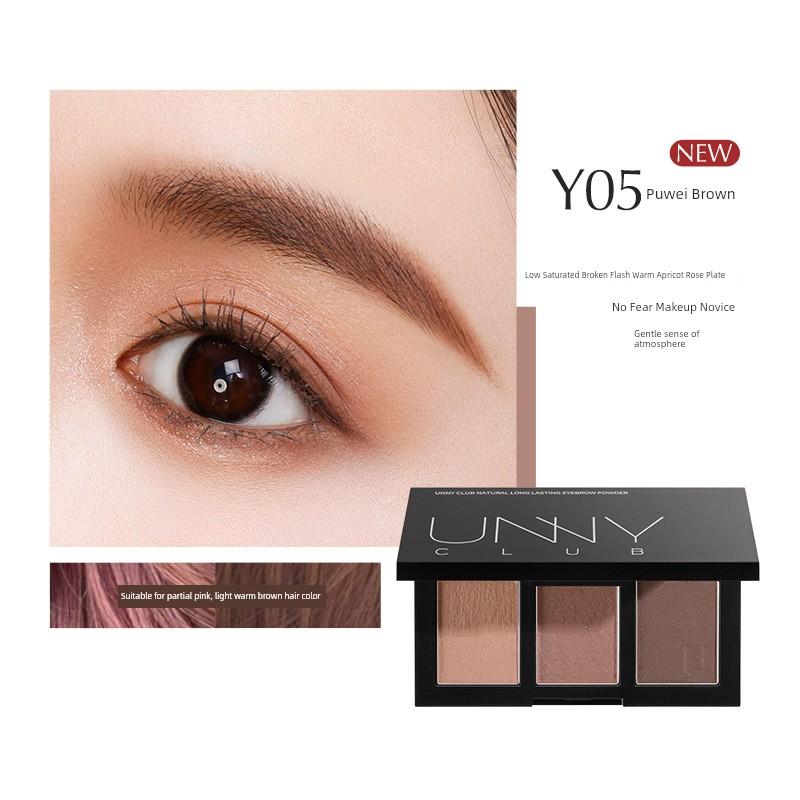 Unny Tri-Color Eyebrow Powder Crouching Silkworm Waterproof Eyeshadow