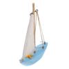 Decor Boat Model Modern Sculptures Household Miniature Sailing Blue Rope Sailboat Adorn