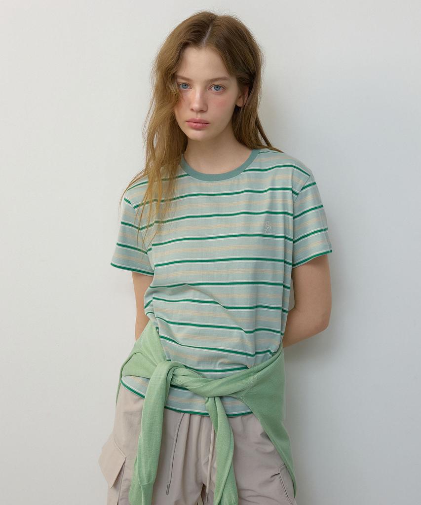 CITYBREEZE Multi-Stripe Short Sleeve T-Shirt_Mint