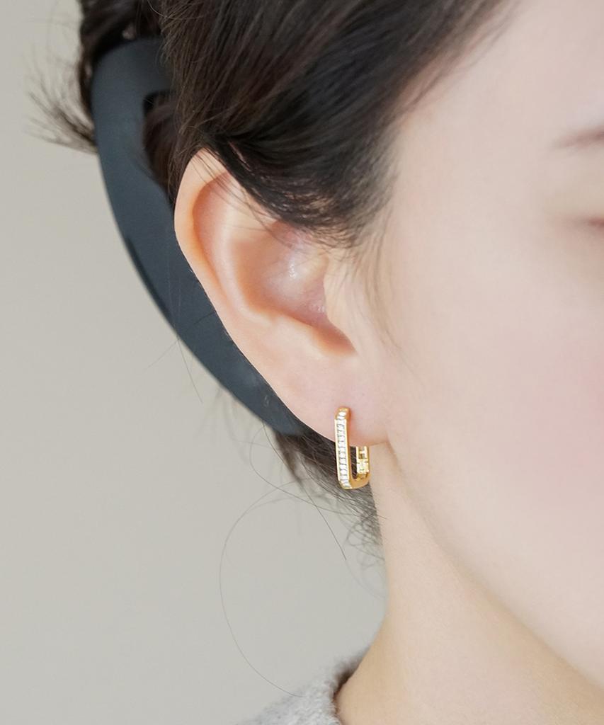 Серебряные серьги Alleun 925 пробы, прямоугольные, с кубическим цирконием, на застежке One-Touch, роскошные