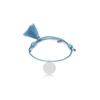Bracelet - LUXENTER - Mi Sol - Argent 925 - Coton Bleu - Ajustable