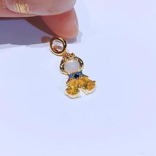 MIGGA новые сказки, маленький циркон, кулон принцессы с камнем, ожерелье золотого цвета, регулируемая цепочка