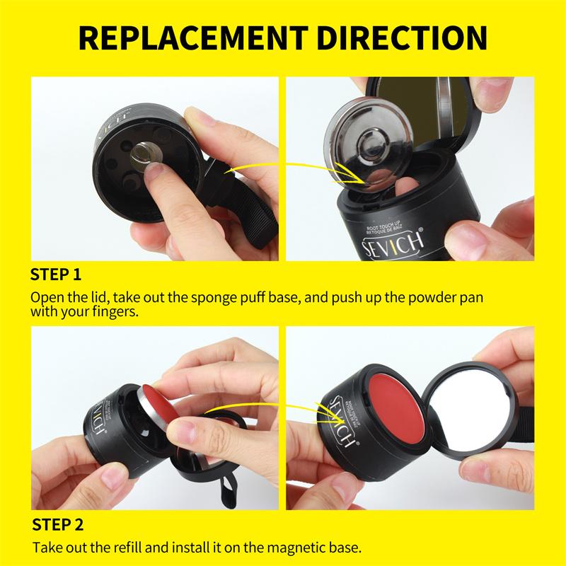 Пудра для линии роста волос Консилер Временная маскировка корней волос Контроль линии роста волос Покрытие седины Пудра-тень для линии роста волос Мгновенно