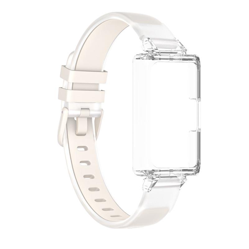 Чехол для ПК + Полупрозрачный двухцветный силиконовый ремешок для Huawei band 11Pro 11ProNFC