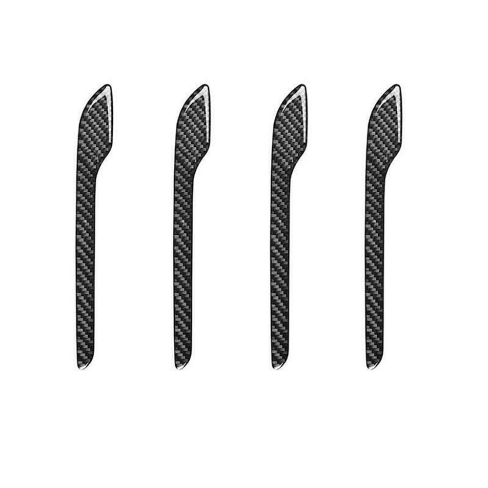 4 PCS Rear Carbon Fiber Side Door Handle Overlay Cover Trim For Tesla Model 3 Y